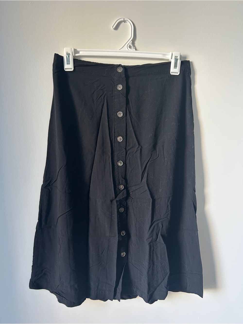Old Navy Black Button-Front Midi Skirt